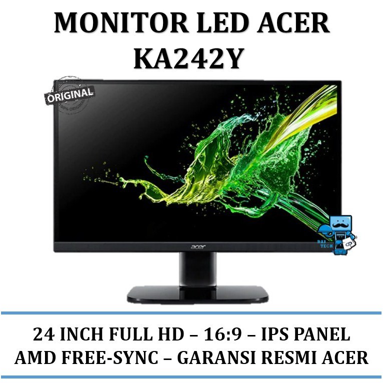 Monitor LED Acer 24" KA242Y FHD - Garansi Resmi