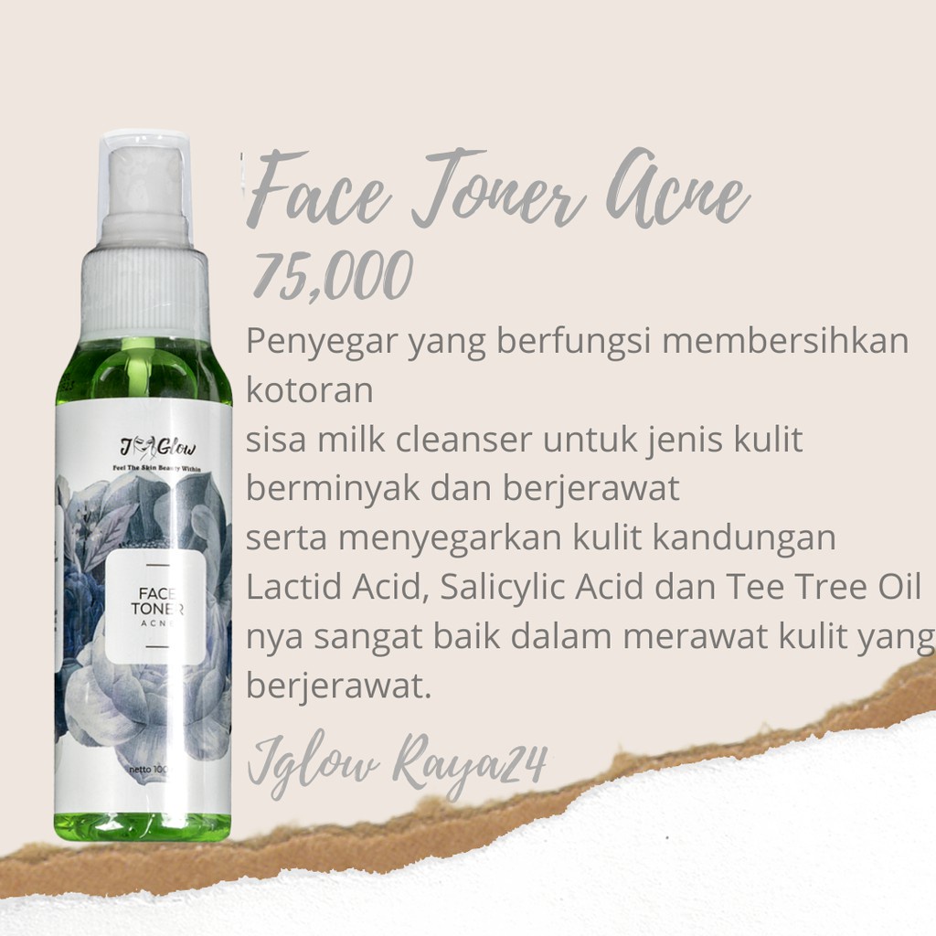 Jglow Skincare Paket Extra Acne Sulfur Whitening Cream Skin glowing Perawatan  Paket Kecantikan-4