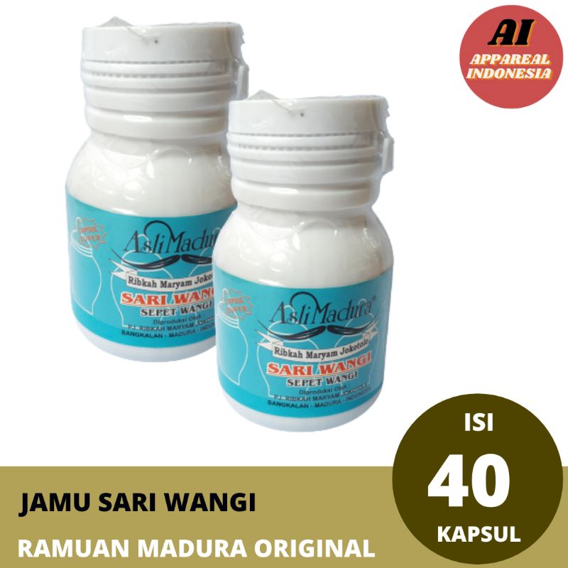 jamu madura sari wangi 40 kapsul/jamu bau badan/jamu pengharum tubuh/original madura/asli mujarab