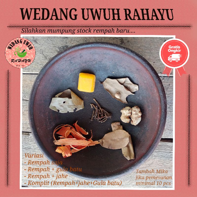 

Wedang Uwuh Rempah Komplit (Rempah + Jahe + Gula Batu) Khas Imogiri Jogja 33 Gram