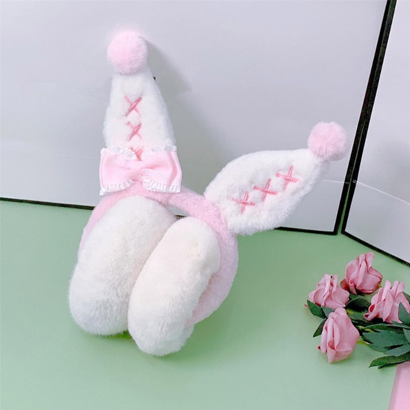 Earmuff Penghangat Telinga Bentuk Telinga Kelinci Gaya Kasual Untuk Anak