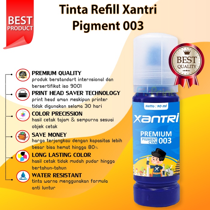 TINTA ISI ULANG / TINTA KOREA FOR REFILL PRINTER EPSON 70ML CYAN