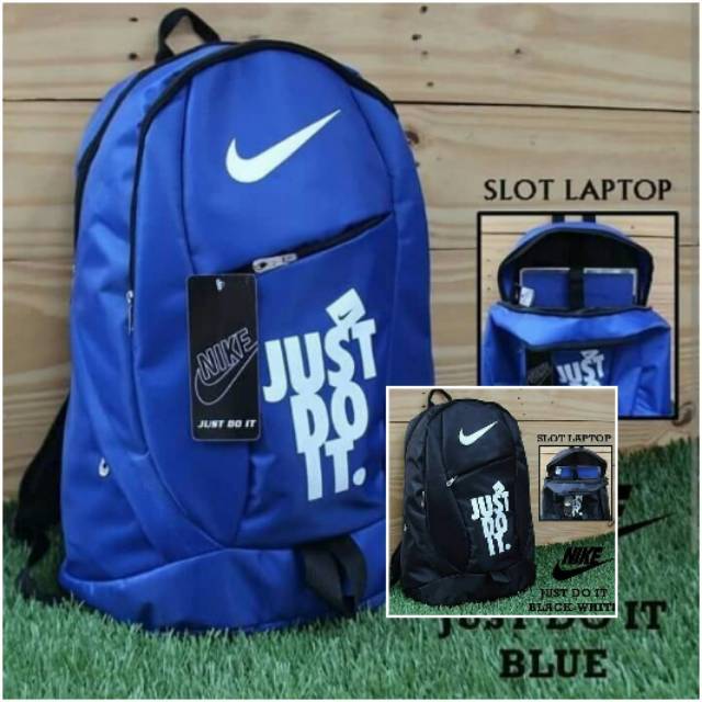 Backpac Tas Laptop Ransel Tas sekolah Kuliah tas ransel nike just do it hitam Merah terbaru free rain cover grosir