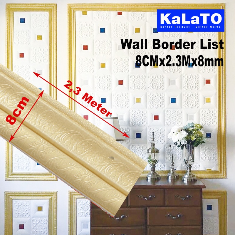 (KaLaTO) Wall Border List / Wallborder Foam 3D /Walpaper List Foam Stiker Dinding / List dinding 3D 2.3 Meter-List B82