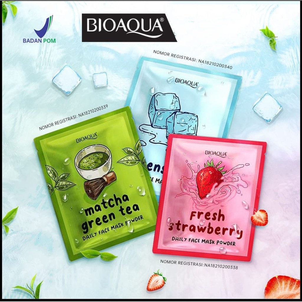 [BPOM] BIOAQUA Sheet Mask Daily Face Mask Powder 20gr