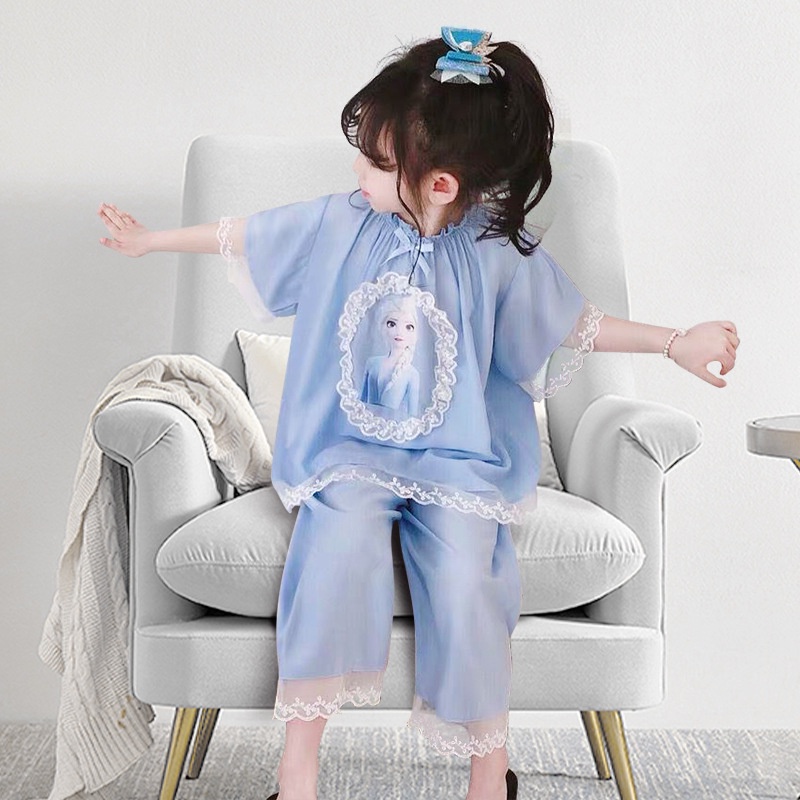 HappyOliver BLUE ICE EBV Baju Anak Perempuan Dress Setelan Renda Import Berkualitas