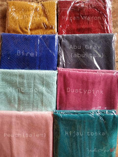 Pashmina Syari Wolfis 200x75 Panjang Tebal Pashmina Malaysia