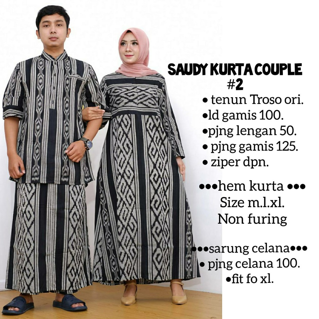 Saudy kurta couple ori tenun troso