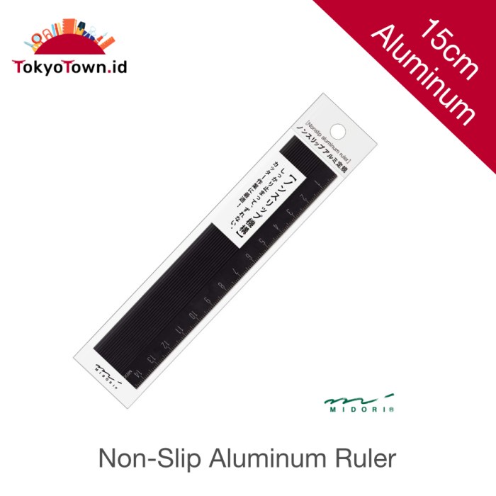

Hadir Aluminum Ruler Non-Slip 15Cm Midori For Cutting Scrapbooking Berkualitas