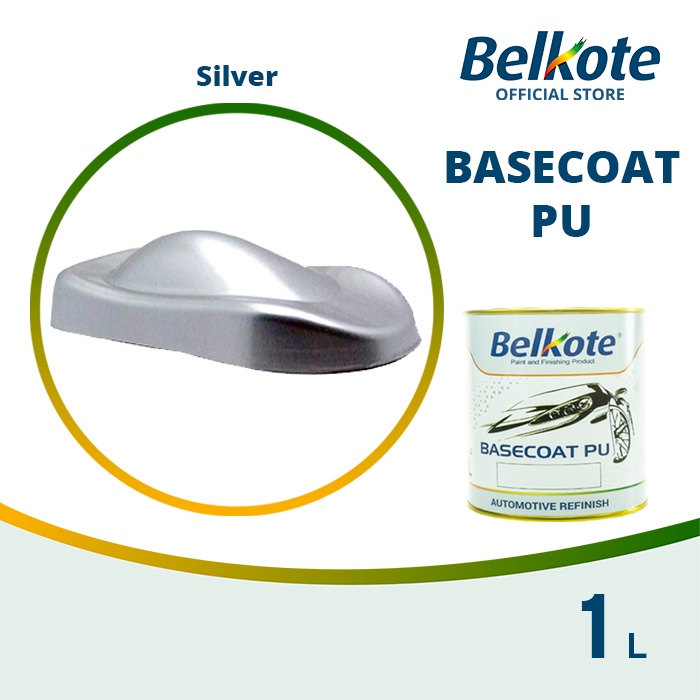 Belkote Basecoat PU - Silver Medium 1E7, 1L (Cat Mobil / Cat Duco)