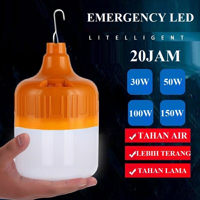 [WS] Lampu Emergency Bulb LED Indoor Outdoor Rechargeable - Lampu Darurat LED Bulb