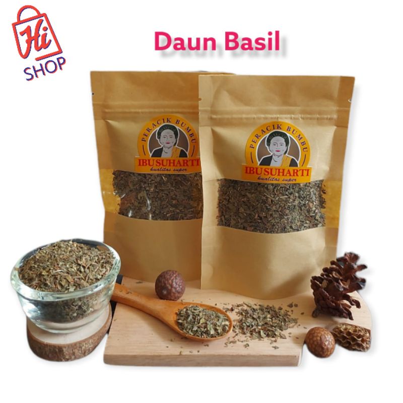 

Ibu Suharti - Rempah Daun Basil Kering Dried Basil Leaves Bumbu Dapur Daun Basil Kering Kualitas Premium