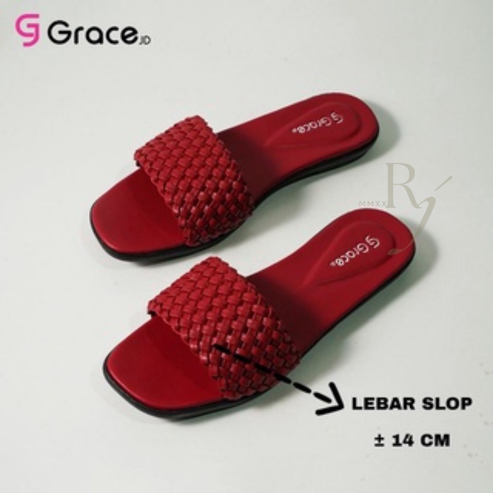 GRACE [MERLIN 401] Sandal Teplek Wanita Sandal Selop Kepang Flip Flop/ Sendal Etnik Cewek Anyam