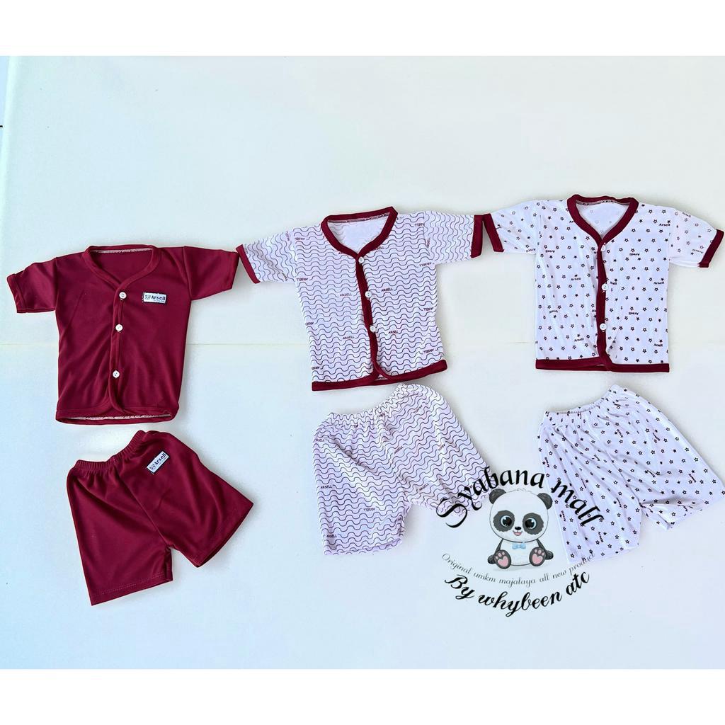 18 Pcs Baju Bayi seri maroon  Kado Murah Baju Bayi Lucu Setelan Bayi Baju Bayi Newborn