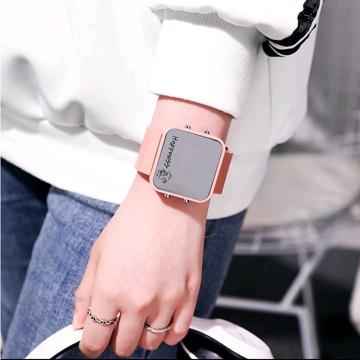 NunuLisaTan - Jam Tangan Wanita Import Murah JAM Wanita korea-CERMIN MATA KACAPINK