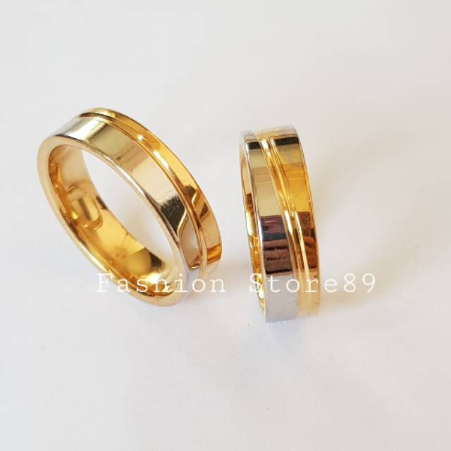 Cincin Titanium emas /cincin couple titanium /cincin nikah /cincin kawin /cincin couple titanium