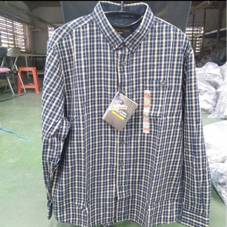 kemeja lengan panjang MGEE JASON C009 terbaru (navy)