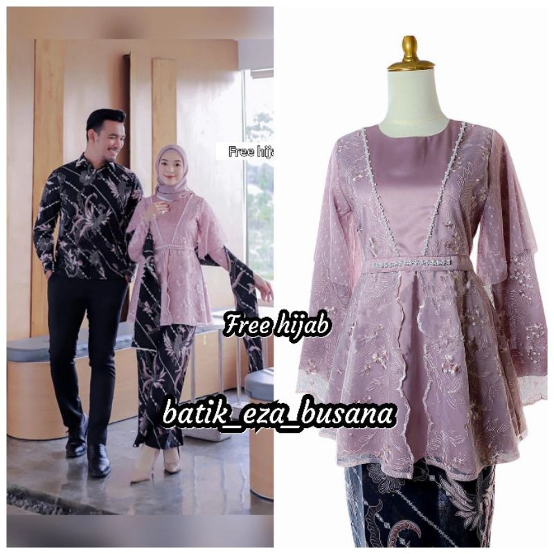 set couple annesya rose/set couple kebaya tunangan/set couple kebaya lamaran