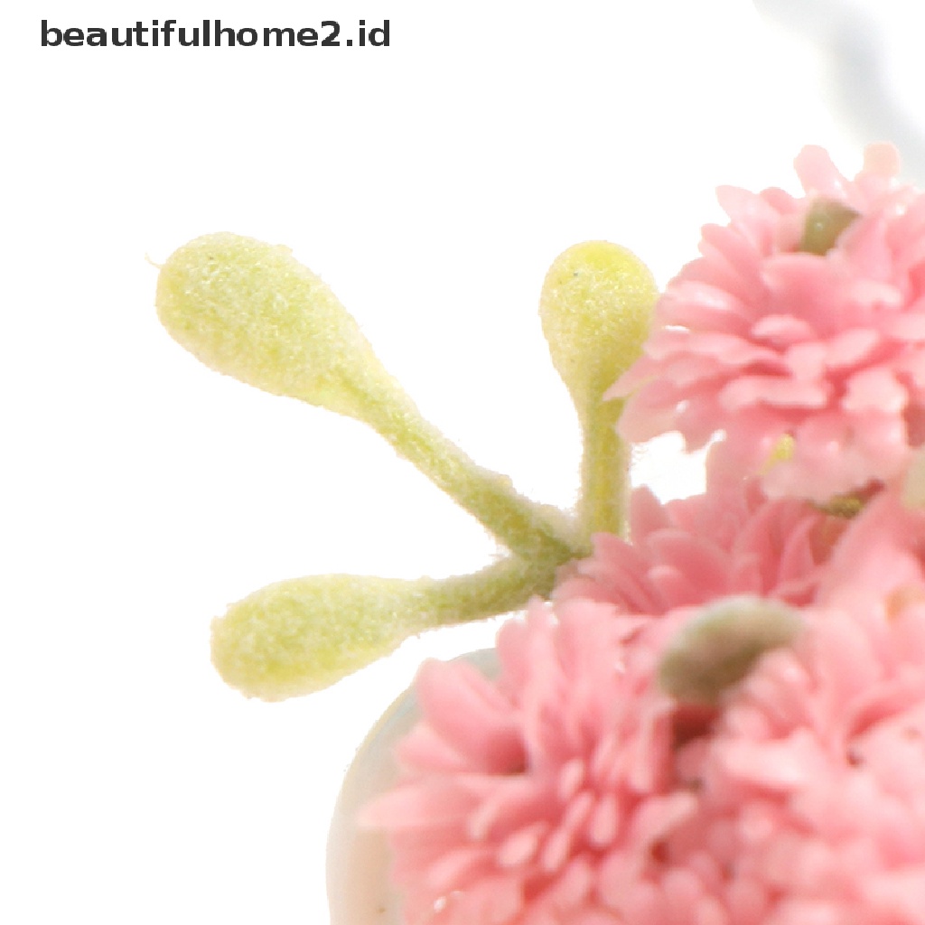 (Beautifulhome2.Id) Miniatur Pot Bunga Skala 1: 12 Untuk Dekorasi Rumah Boneka