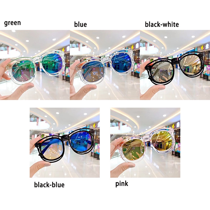 Kacamata Anak Fashion Kacamata Anak-anak High Quality Korea Retro kaca mata oval Warna Permen