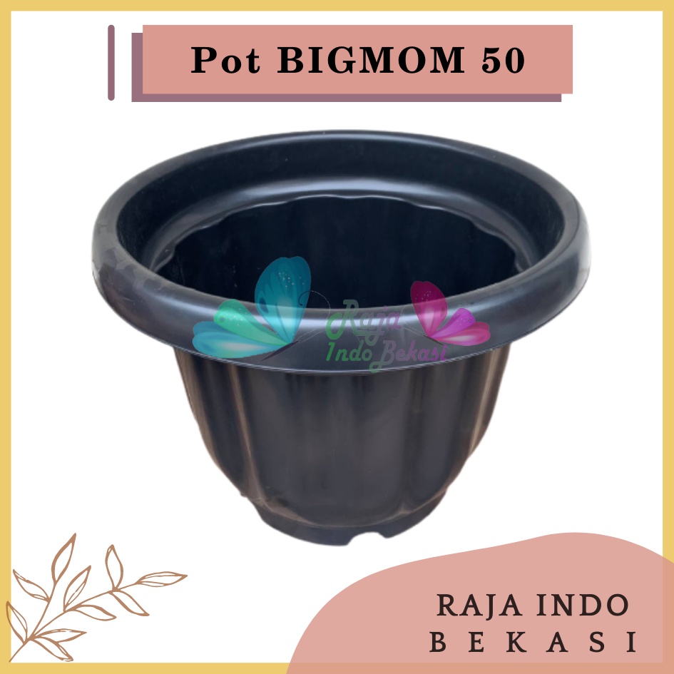 ONLY SAMEDAY AND INSTAN Pot BIGMOM 50 Hitam - Pot Besar Jumbo 50cm Pot Besar Plastik Bahan Tebal - Pot Besar Jumbo 100cm 50cm 40cm Putih Tinggi Hitam