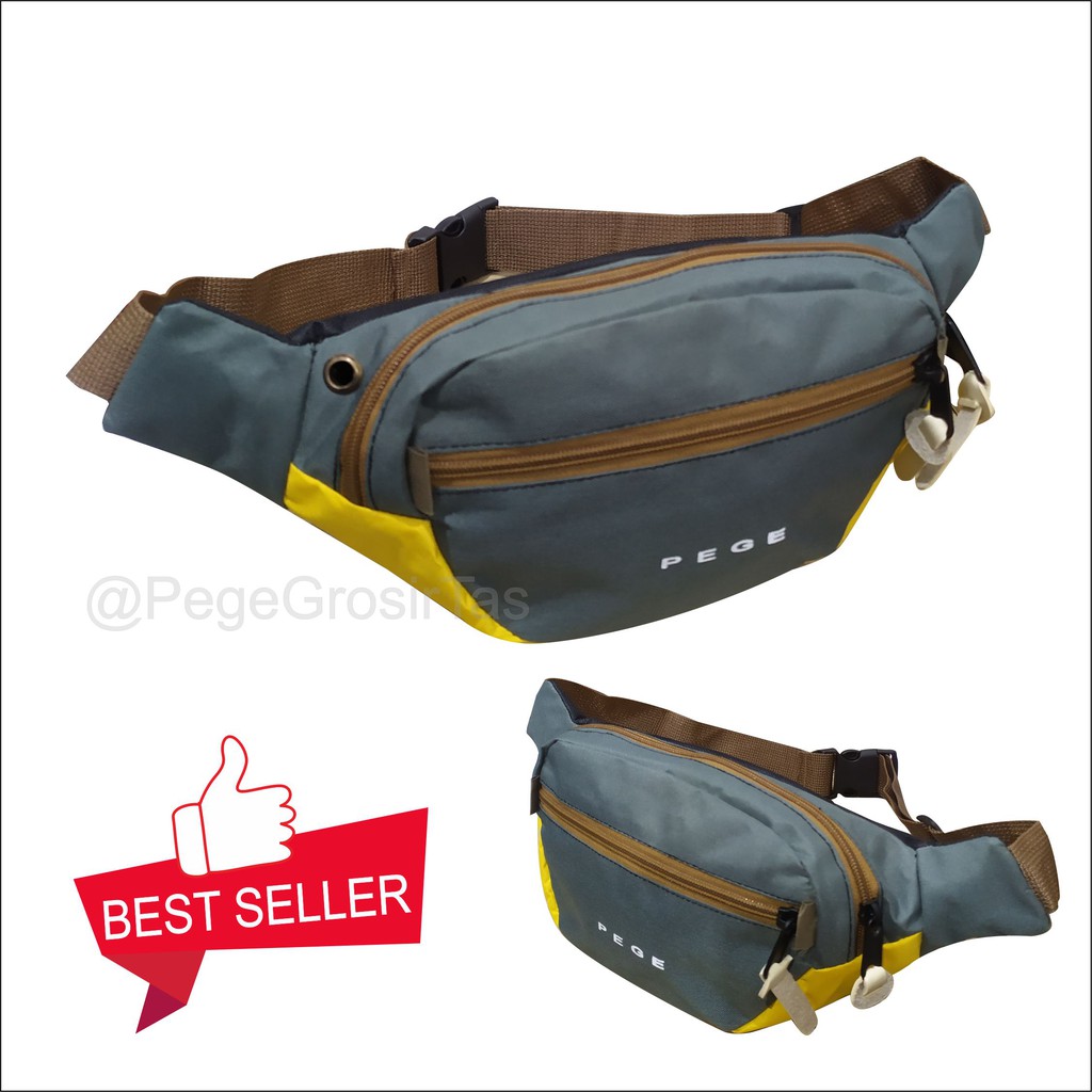 Tas Pinggang Waistbag Selempang Pria Kombinasi Wesbag Slingbag Bahu Cowok Kasual - PG - 8859