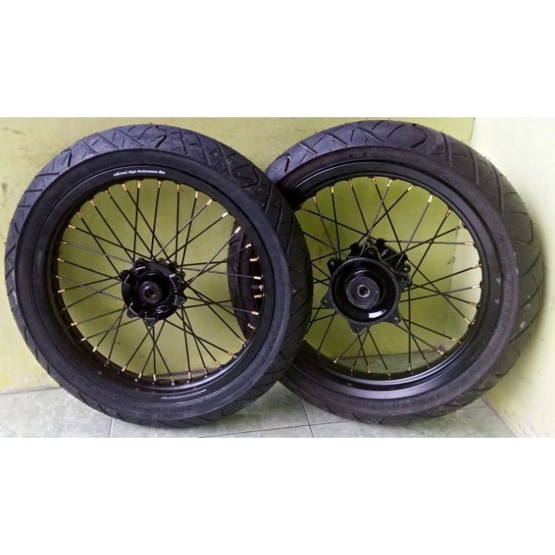 roda set velg set ban set supermoto honda crf 150L full baru