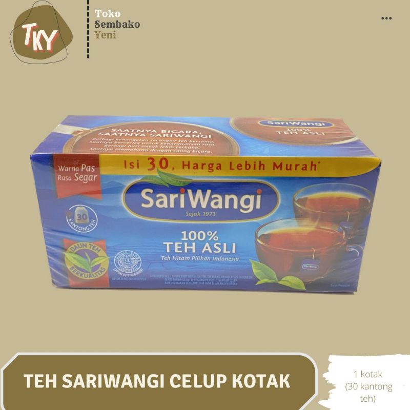 

Teh Sariwangi Kotak / Teh Sosro Celup isi 30 kantong teh (1 kotak)