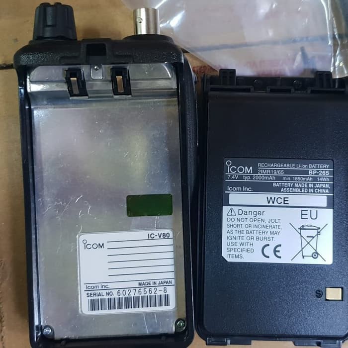 HT Walky Talk Icom v80  ICV80  IC-V80 V 80 V80E ICOMV80 Lithium VHF ORI NEW