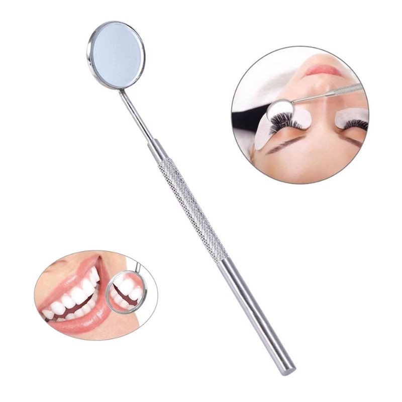 Kaca Bulat Cermin Alat Koreksi Bulu Mata Dental Mirror Eyelash Extension Cermin Gigi NAGARAKU TERMURAH CERMIN RYELASH SAMBUNG BULU MATA CERMIM GIGI DENTAL