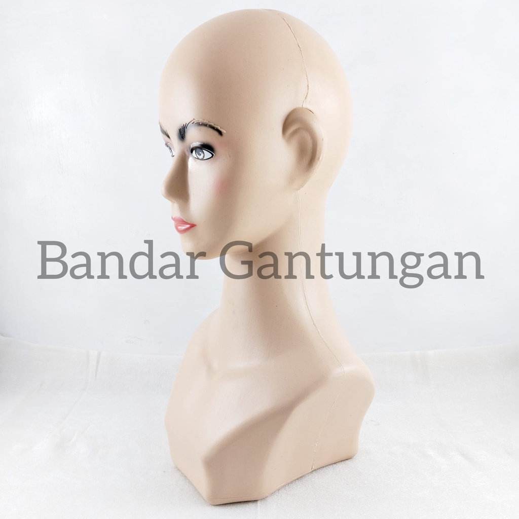 Manekin Kepala Dewasa | Manekin Hijab | Display Topi | Make Up | Manekin Kepala Botak-BH