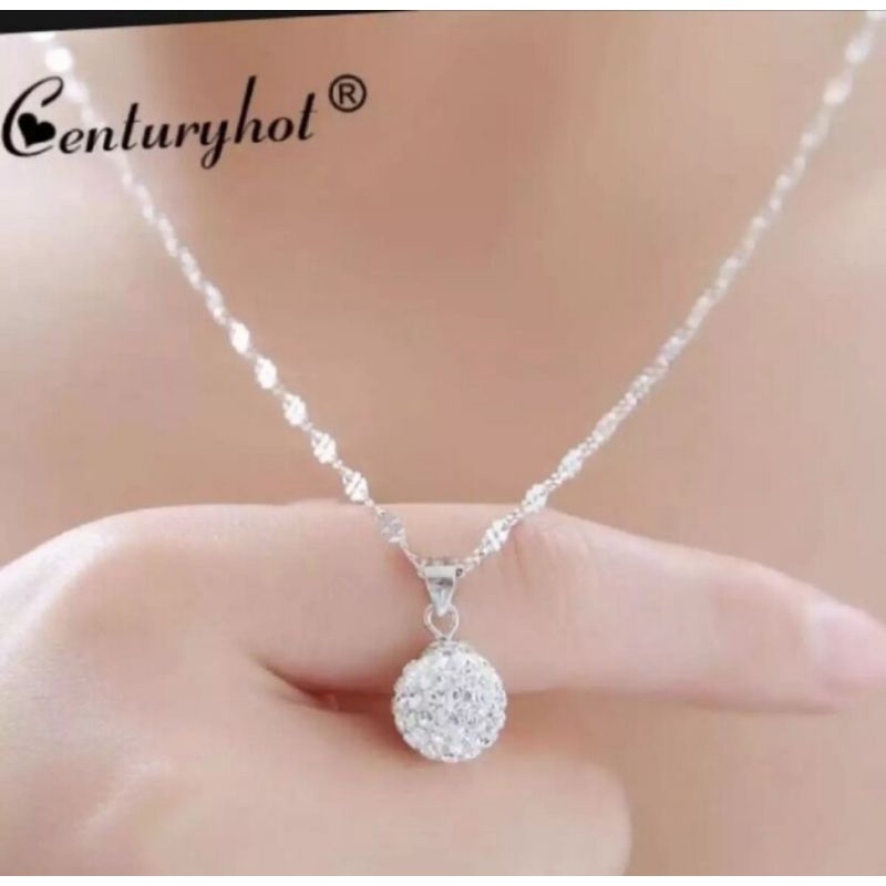 kalung melintir silver free liontin Perhiasan Kalung wanita