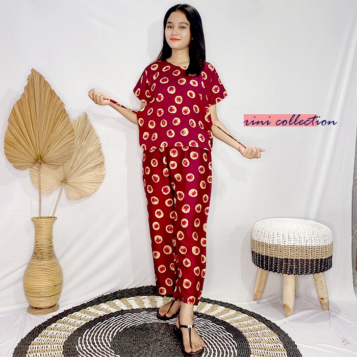 Daster Babydoll Panjang Bali-SET PANJANG MARON