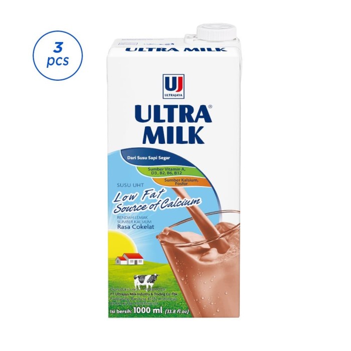 

fe20111 Ultra Milk Susu Uht Low Fat Coklat 3X1000Ml Xa201As