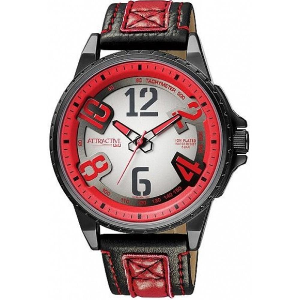 Q Q QQ Attractive Analog Jam Tangan Pria Kulit DA66J505Y Original Termurah