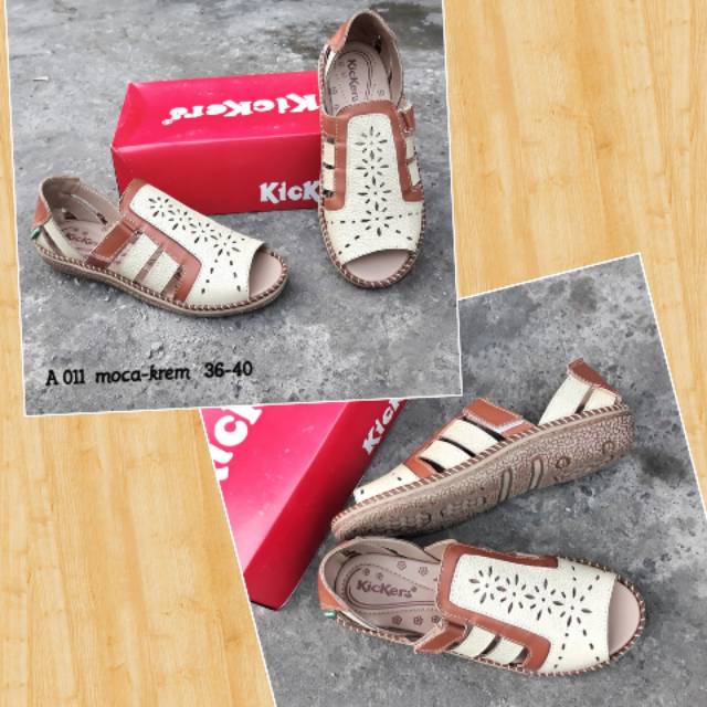Sepatu sandal kickers kulit kode AL 011
