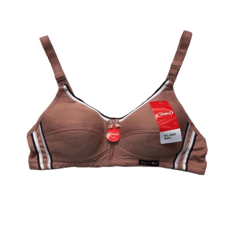 GROSIR 1LUSIN (12PCS) BH SPORT ABG REMAJA DEWASA TANPA BUSA TANPA KAWAT MERK SHANAZ