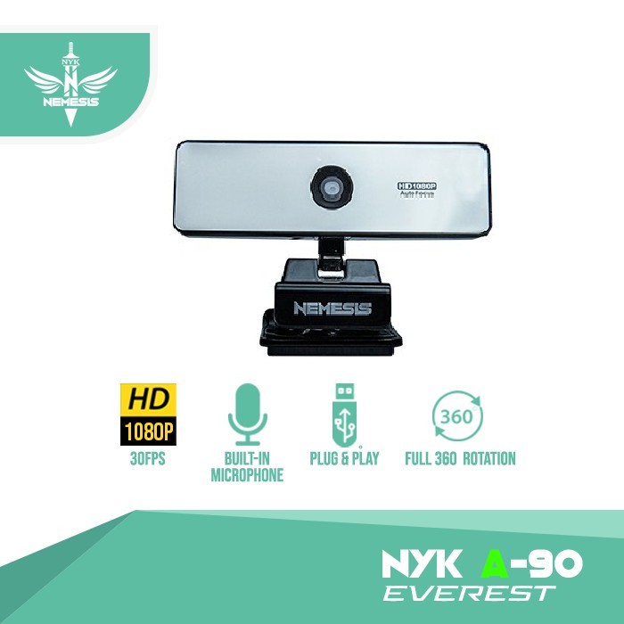 NYK Nemesis A96 Severus 2K QHD Streaming Gaming Webcam with Microphone