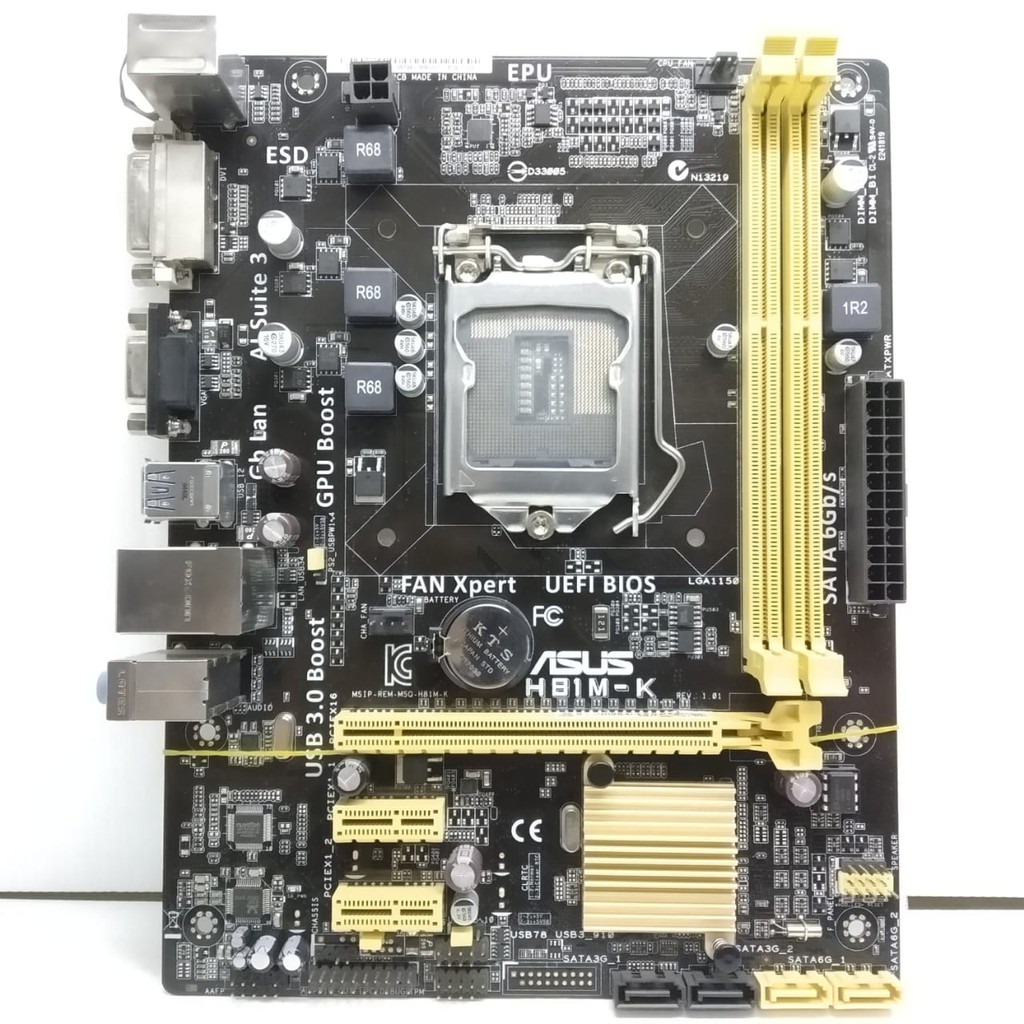 Mobo Mainboard  Intel LGA 1150 H81 Asus/Gigabyte