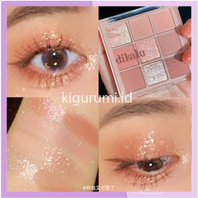 DIKALU Premium Eyeshadow Matte Kuning Palet Waterproof Glitter Pallete