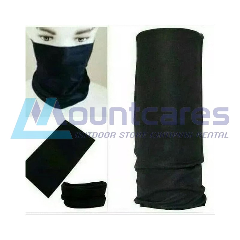 Impor Masker Baff Warna Polos Tanpa Jahitan Baff Hitam Polos SEAMLESS Balaclava Masker Motor