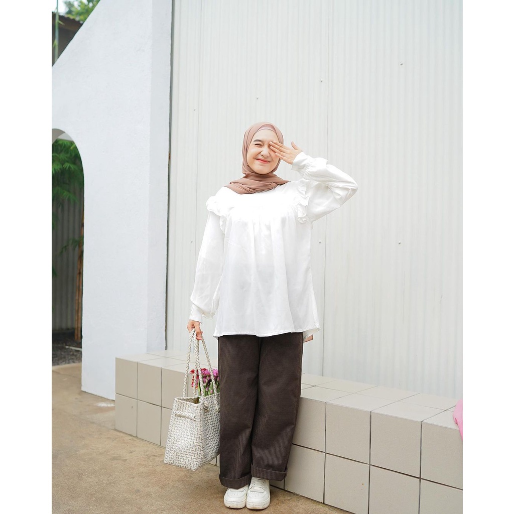 BLOUSE KOREA - CHESSY BLOUSE - ATASAN WANITA - KOREAN STYLE