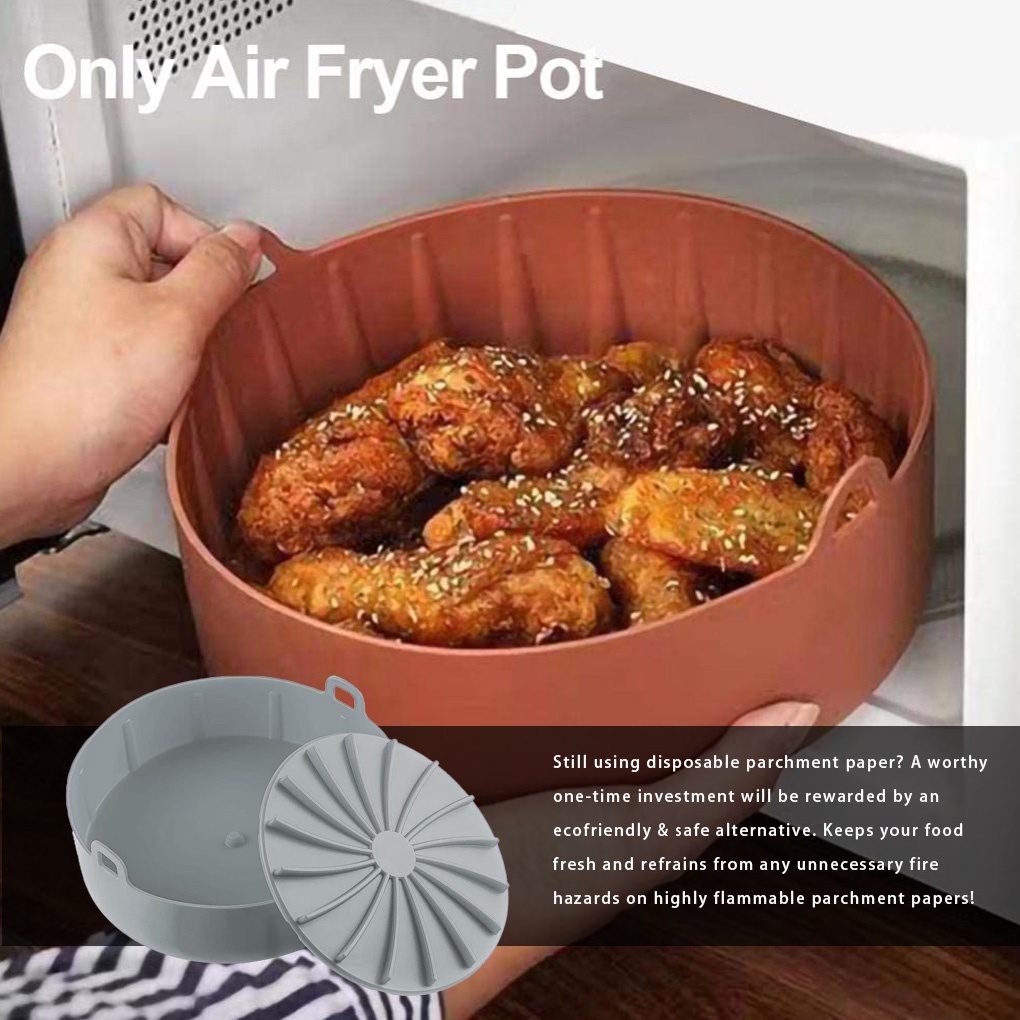 Air fryer silicone pot / silikon air fryer / silikon pot / silicone air flyer Different shapes[HOUSE2020]