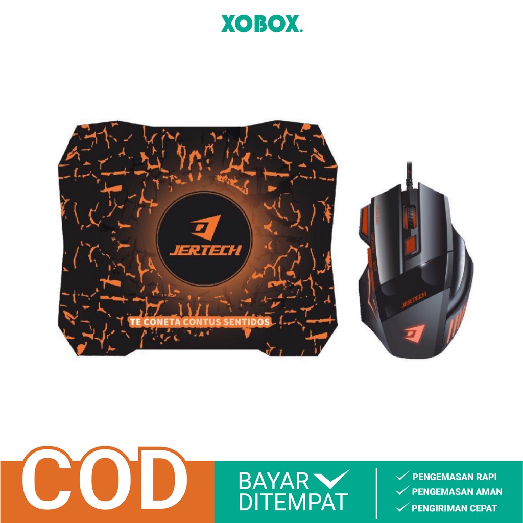 Paket 1 Set Gaming Mouse GP10 Warrior Plus Mousepad -XOBOX