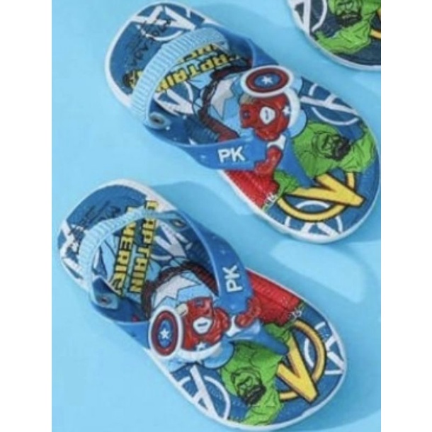 CITCIT 558 AVENGERS SANDAL JEPIT IMPORT CAPTAIN AMERICA ANAK COWO LAKI NEW KARET LENTUR RINGAN