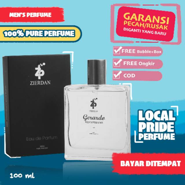 Zierdan Parfum Premium Pria - GERARDO l Eau De Parfume Farfum Minyak Wangi Pria Tahan Lama