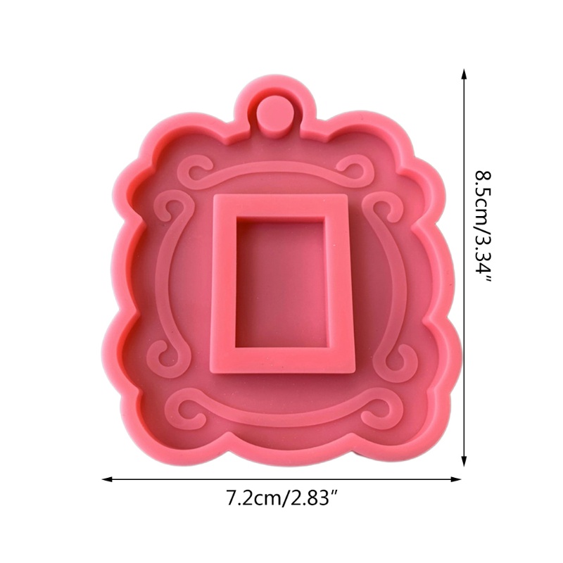 Cetakan Resin Epoksi Bentuk Bingkai Gantungan Kunci Bahan Silikon Untuk Dekorasi Natal