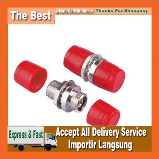 adapter Konektor fiber optik FC to FC single mod simplex skrup mur