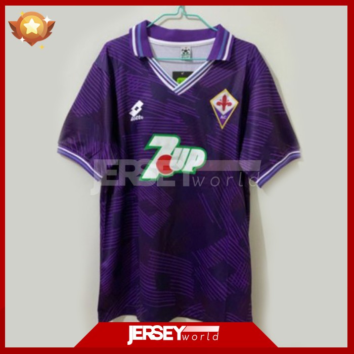 Jersey Retro Klasik Fiorentina Home 1992-1993 PREMIUM GRADE ORI - Ada Big Size XXL 2XL