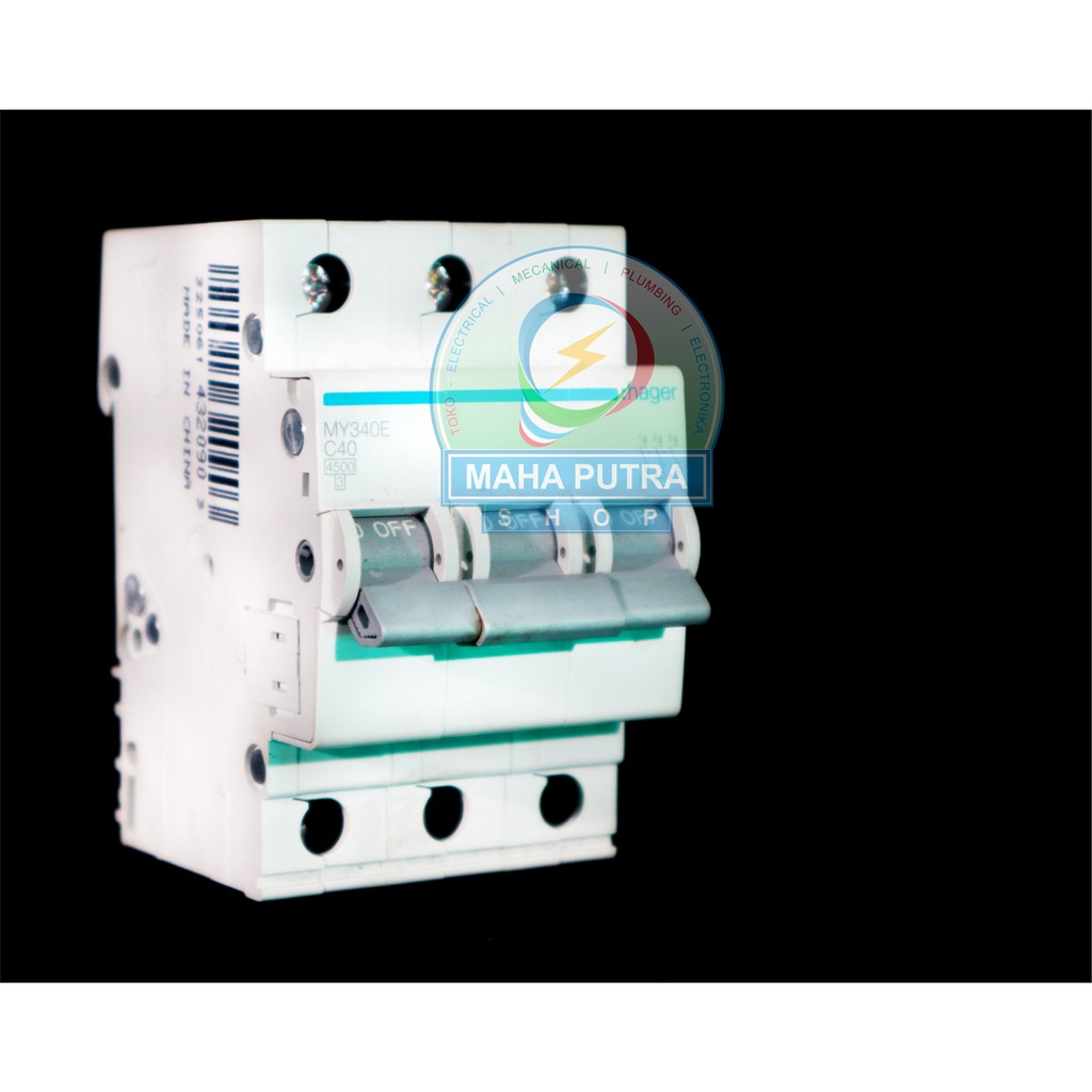 MCB 3 PHASE 40 AMPERE MERK HAGER. MINIATURE CIRCUIT BREAKER